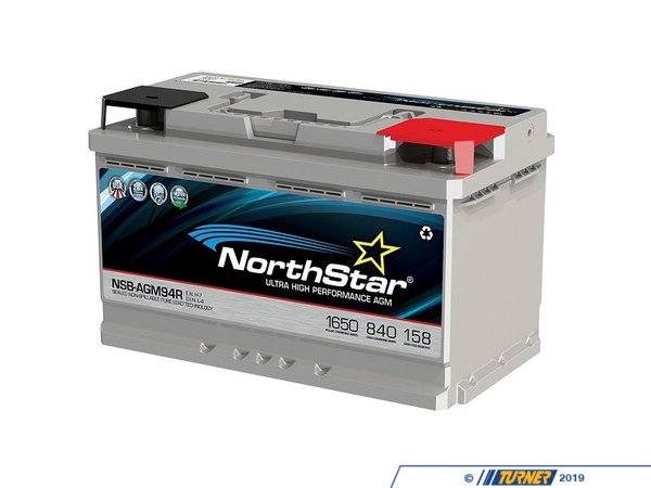 NSB-AGM-94R - NorthStar Ultra High Performance AGM Battery - 94R/H7 | Turner Motorsport