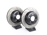 Cross-Drilled & Slotted Brake Rotors - Rear - E83 X3 2004-2010 (Pair)