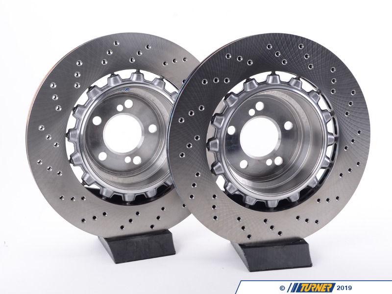 34212284904KT Genuine BMW Rear Brake Rotors Set (385x24) F85, F86