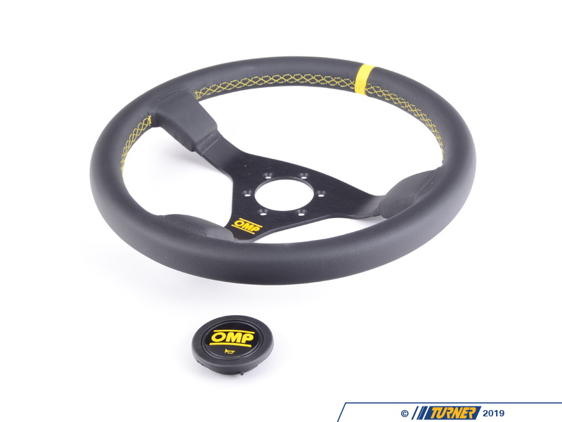 OMP WRC Steering Wheel Special Edition - 350mm Suede Leather, Red/Black, Mid-Depth