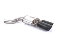 F13 M6 Supersprint Stainless Right Racing Muffler with Matte Black Tips