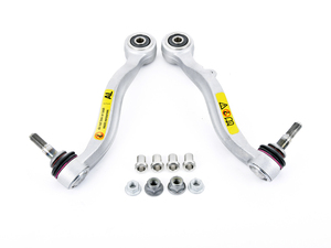 For BMW E60 Set of 2 Front Lower Rearward Control Arms+Bushings Wishbone Meyle