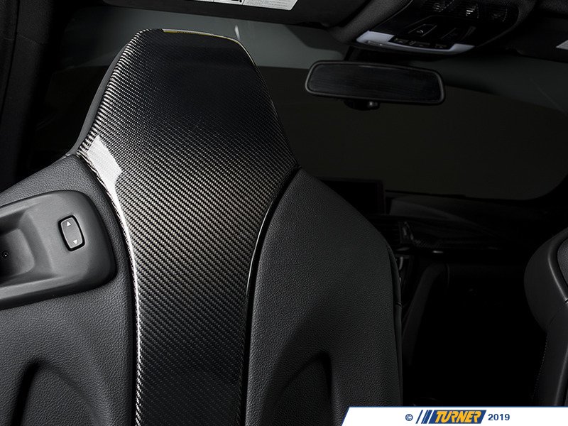 024939ECS09 ECS Tuning Carbon Fiber Seat Back Covers F80 M3, F82/83 M4 Turner Motorsport