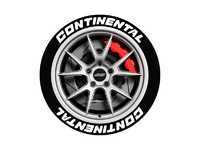 White Continental Tire Stickers - 19