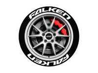 White Falken Tire Stickers - 17