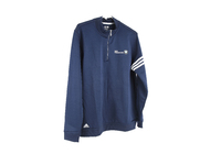 Navy Blue Adidas Climalite 3-Stripe Pullover - XX-Large