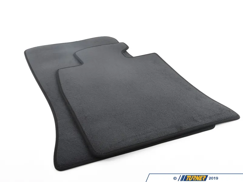 51477324823 Genuine Mini Black Floor Mat Carpet Set Front