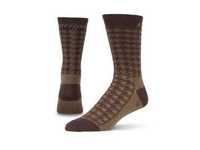 Striipe Houndstooth Sock - Brown
