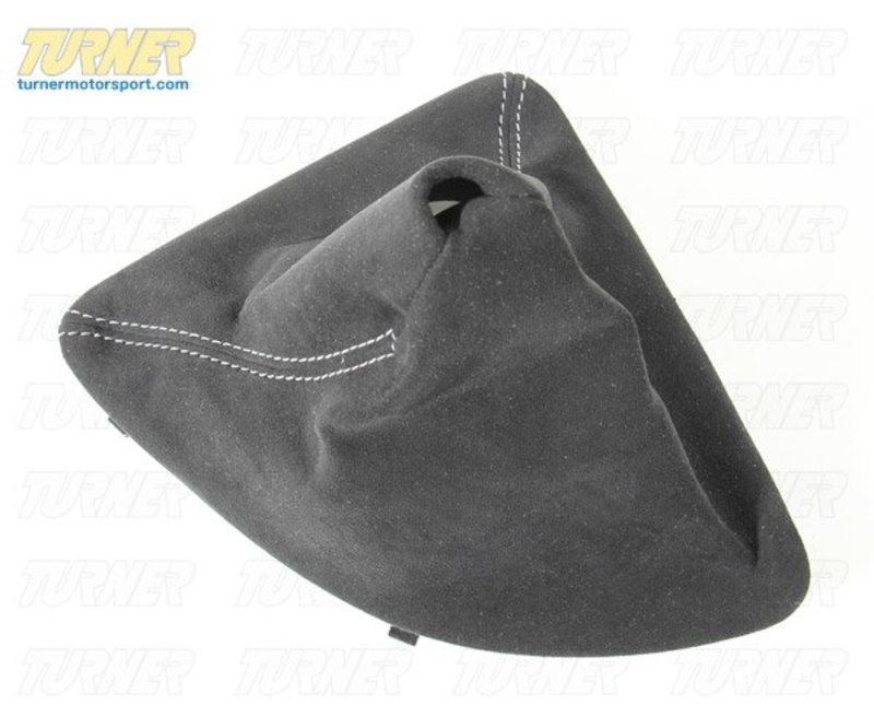 thumbnail image 2 of Genuine BMW E46 Manual Transmission Black Alcantara Shift Lever Boot – OEM 25117919219 2 of 6