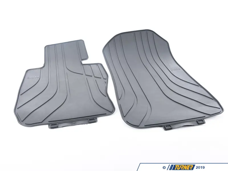 For BMW E90 E91 328i xDrive 328xi 335xi Front Black All Weather Floor Liners