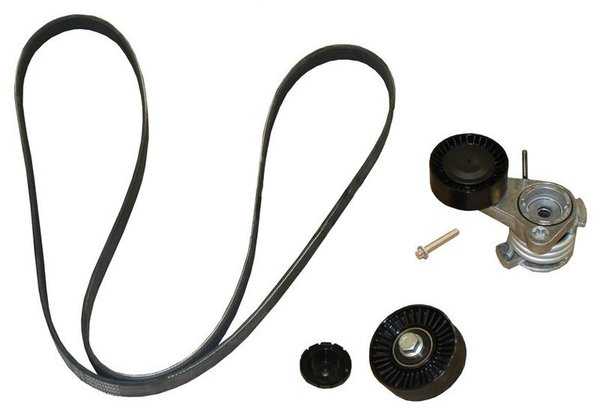 For BMW E70 X5 Belt w/ Deflection Pulley & Tensioner w/ Pulley Genuine KIT