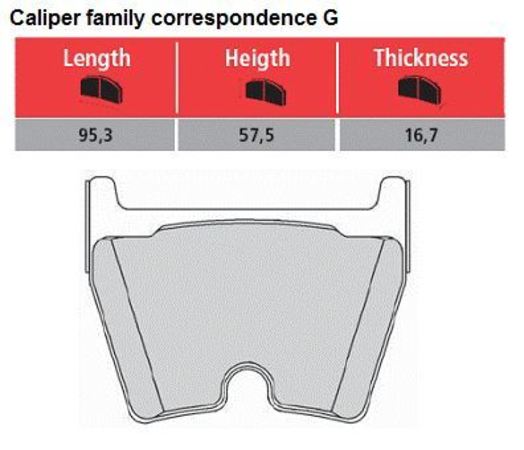 Brembo Brembo Calipers GT8, G - Street Brake Pad Set - Brembo OE Jurid 107854420