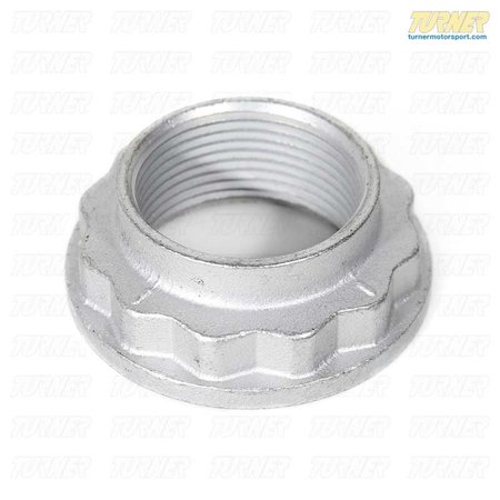 T#12580 - 33411133785 - Axle Nut - Most BMWs - This is the axle nut that is used on some cars as the rear axle nut or rear output shaft nut. On all wheel drive models it may also be used as the front axle shaft nut. This nut requires a 36mm socket that we sell below.This item fits the following BMWs:2008+ E82 BMW 128i 135i 1M Coupe1995-1998 E36 BMW M31999-2005 E46 BMW 325i 325ci 325xi 330i 330ci 330xi M32006-2011 E90 BMW 325i 325xi 328i 328xi 328i xDrive 330i 330xi 335d 335i 335xi 335i xDrive M3 - Sedan2006-2012 E91 BMW 325xi 328i 328xi 328i xDrive - Wagon2007-2012 E92 BMW 328i 328xi 328i xDrive 335i 335is 335xi 335i xDrive M3 - Coupe2007-2012 E93 BMW 328i 335i M3 - Convertible1997-2003 E39 BMW 525i 528i 530i 540i M52004-2010 E60 BMW 525i 525xi 530i 530xi 528i 528xi 528i xDrive 535i 535xi 535i xDrive 545i 550i M52010+ F07 BMW 535i GT, 535i xDrive GT, 550i GT, 550i xDrive GT2011+ F10 BMW 528i 528i xDrive 535i 535i xDrive 550i 550i xDrive2004-2010 E63 BMW 645ci 650i M62012+ F12 BMW 640i 650i 1995-2001 E38 BMW 740i 740il 750il2002-2008 E65 BMW 745i 745li 750i 750li 760i 760li2009+ F01 BMW 740i 740li 750i 750li 750i xDrive 750li xDrive 760li1990-1999 E31 BMW 840i 840ci 850i 850ci 850csi2004-2010 E83 BMW X3 2.5i X3 3.0i X3 3.0si2011+ F25 BMW X3 xDrive28i X3 xDrive35i2000-2006 E53 BMW X5 3.0i X5 4.4i X5 4.6is X5 4.8is2007-2013 E70 BMW X5 3.0si X5 4.8i X5 xDrive30i X5 xDrive35d X5 xDrive35i X5 xDrive48i X5M2008+ E71 BMW X6 xDrive35i X6 xDrive50i X6M1998-2002 Z3 BMW M Roadster M Coupe2006-2008 E85 BMW Z4 M Roadster M Coupe2000-2003 E52 BMW Z8 Roadster - Febi - BMW