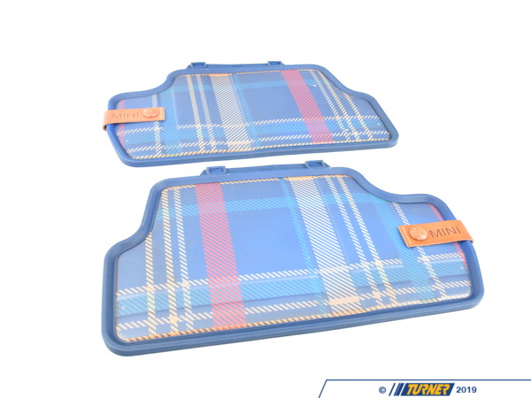 51472354166 - Genuine MINI Floor Mats, All-Weather, Rear Speedwell-Blue - 51472354166 | Turner