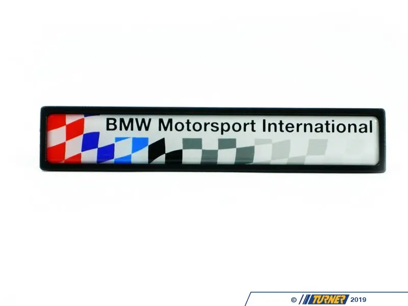 BMW E36 M3 BMW MOTORSPORT INTERNATIONAL DOOR BADGES LTE RESIN AFTERMARKET 