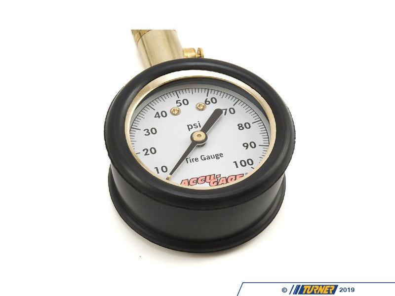 H100X Analog Tire Gauge w/ 8" Hose 0 to 100 psi Turner Motorsport