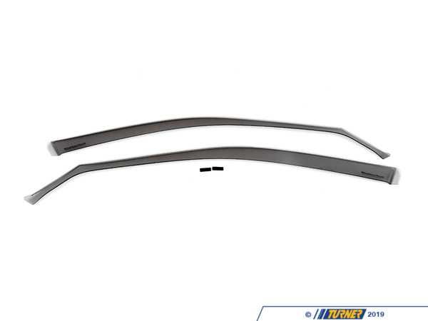 70185 - Weathertech Front Side Window Deflectors - Light Smoke - E46 