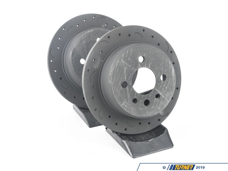 HTC4657 Hawk Talon Cross Drilled & Slotted Brake Rotor Pair Rear