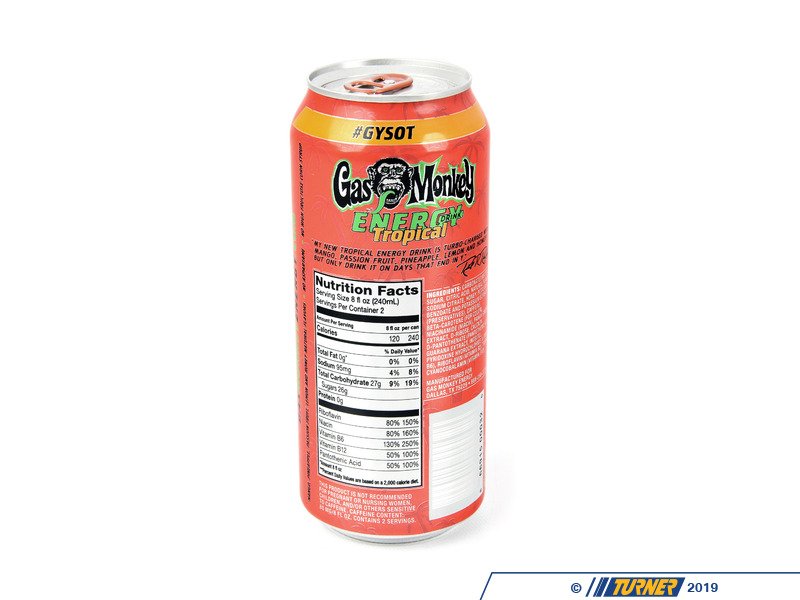 GMETROPICAL Gas Monkey Energy Drink Tropical 16oz. Priced Each