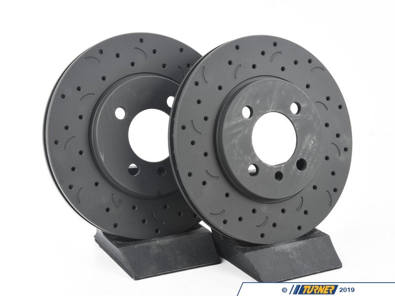 HTC4656 Hawk Talon Cross Drilled & Slotted Brake Rotor Pair Front
