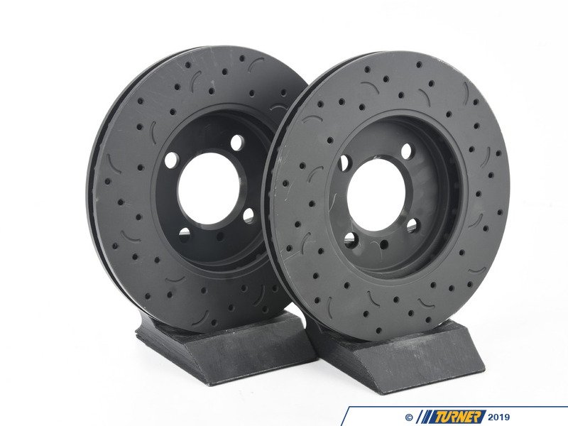 HTC4656 Hawk Talon Cross Drilled & Slotted Brake Rotor Pair Front