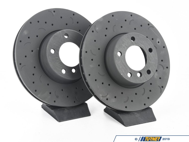 HTC4790 Hawk Talon Cross Drilled & Slotted Brake Rotor Pair Front