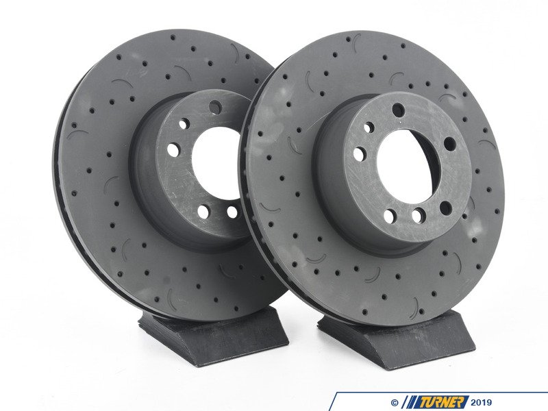 HTC4690 Hawk Talon Cross Drilled & Slotted Brake Rotor Pair Front
