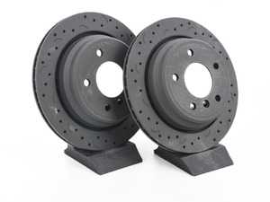 BMW E39 520 Rear Solid Drilled Brake Discs Saloon 95-03