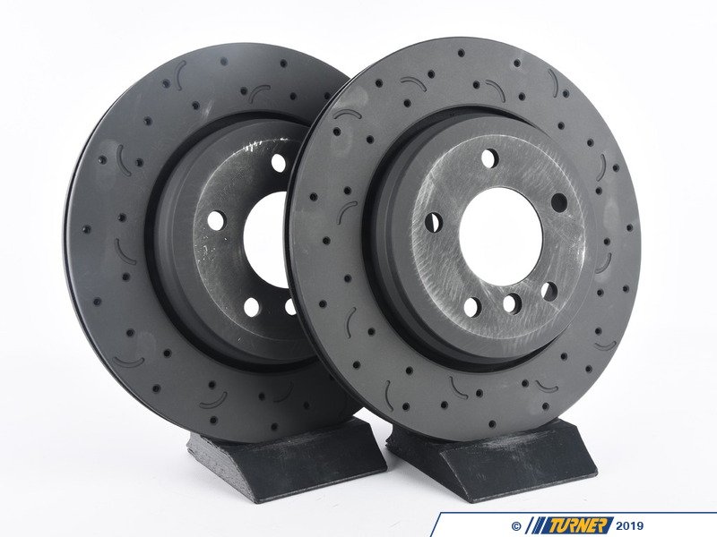 HTC4783 Hawk Talon Cross Drilled & Slotted Brake Rotor Pair Rear