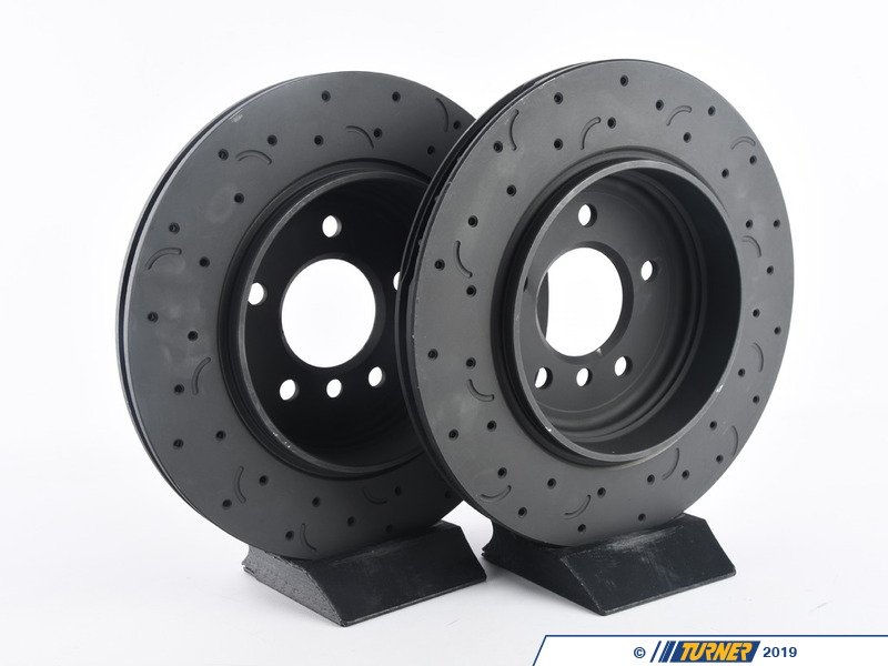 HTC4783 Hawk Talon Cross Drilled & Slotted Brake Rotor Pair Rear