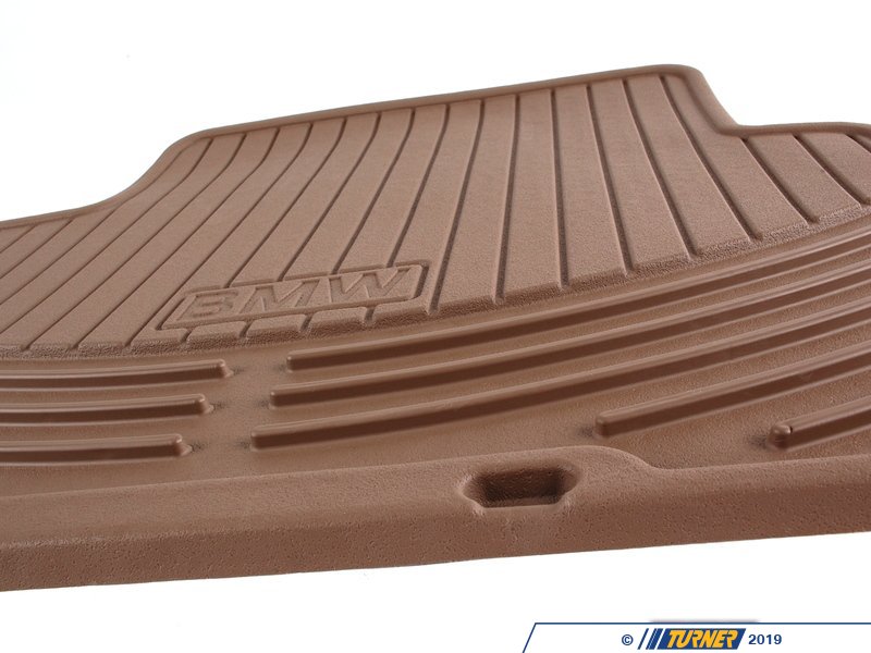 82550138288 Genuine BMW Rear All Weather Rubber Floor Mat Set Beige