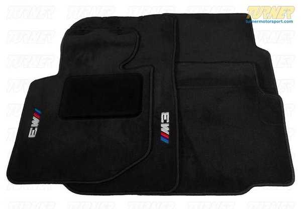 82111469805 Genuine BMW M3 Floor Mats Anthracite E36 Coupe Sedan Turner Motorsport