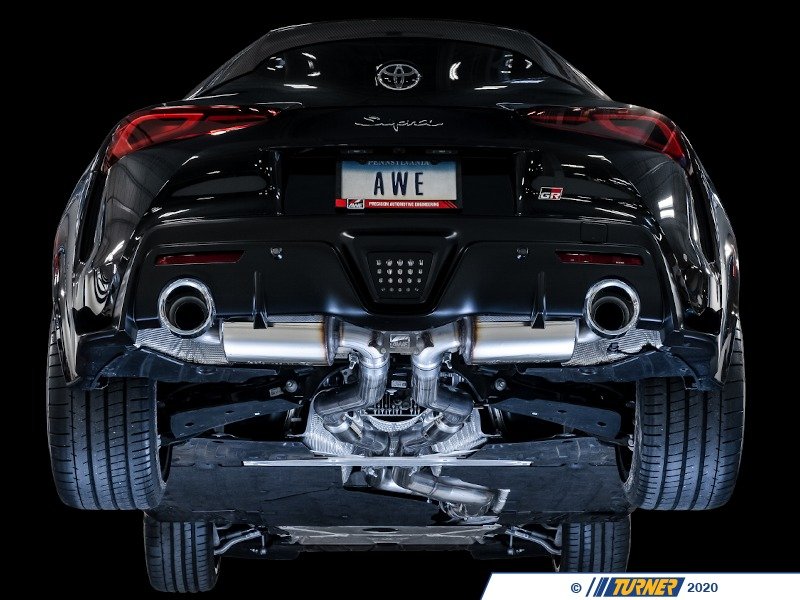 CHREXHTA90SUPR AWE Exhaust System For A90 Supra Chrome Silver