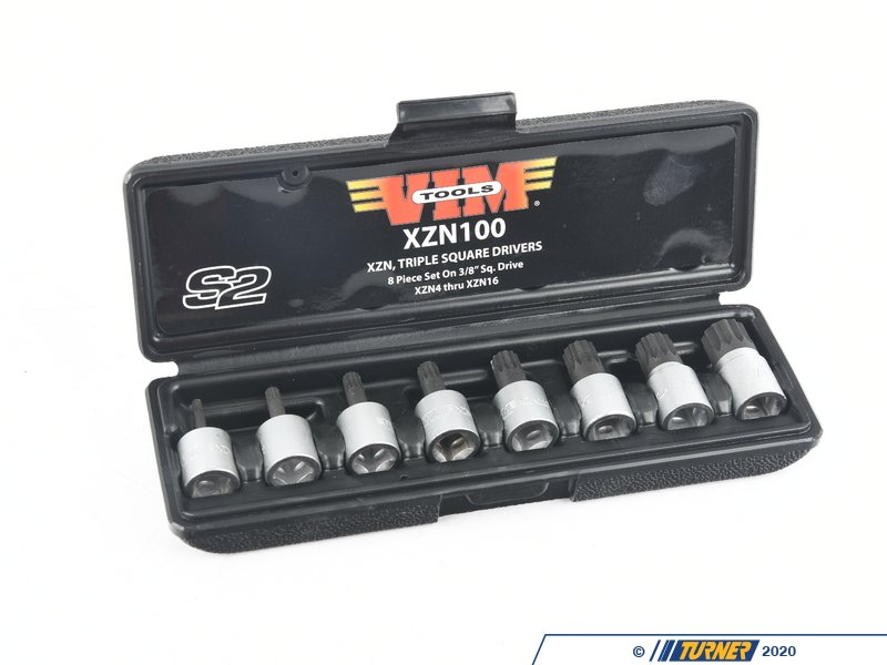 VIMXZN100 8 Pc. 3/8" Drive Stubby Triple Square Socket Set Turner