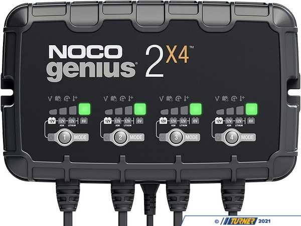 6/12V Maintain Desulfate Battery Charger NOCO GENIUS2X4 8A 4-Bank 2A Per Bank 