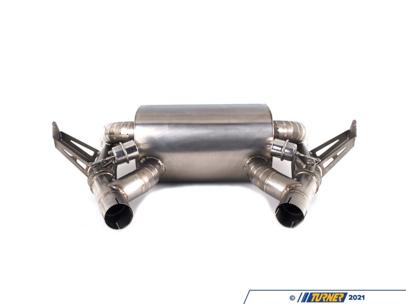 013888LA0102KT1 Turner Motorsport Titanium Valved Axle Back Exhaust Brushed Tips E90 E92