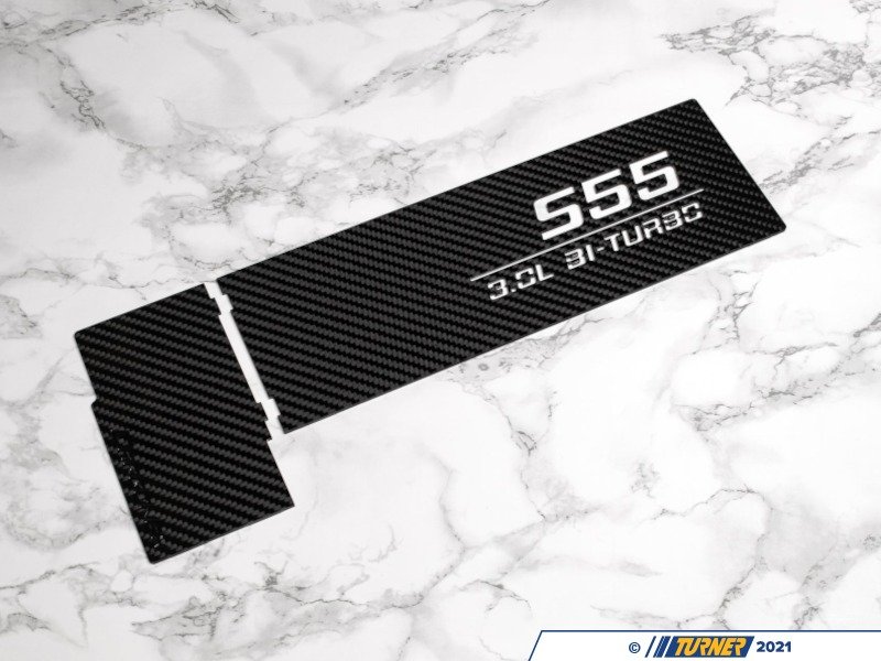 S55COVERwLogo Carbon Fiber Intercooler Cover With Engraved Design S55 Turner Motorsport