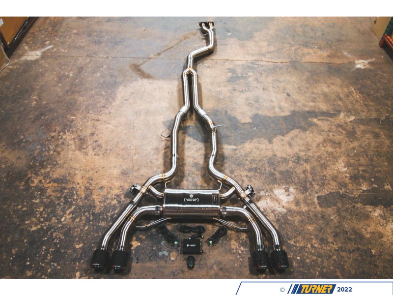 F97VLVGLDCHRM Valvetronic Valved Gold Exhaust With Chrome Tips F97