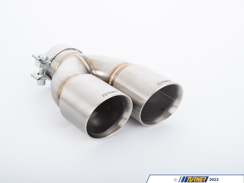 Black 2.5" In Quad Dual Wall Staggered Twin 4" Out Stainless Steel Exhaust Tips - Foto 9