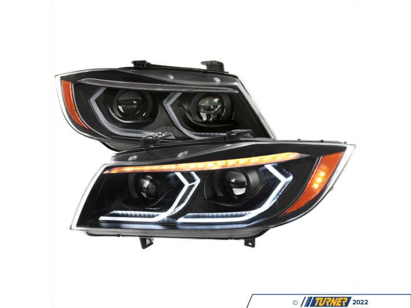 2LHPE9005JMG2RS SpecD LED Dual Projector Headlights 611 E90 3 Series Matte Black