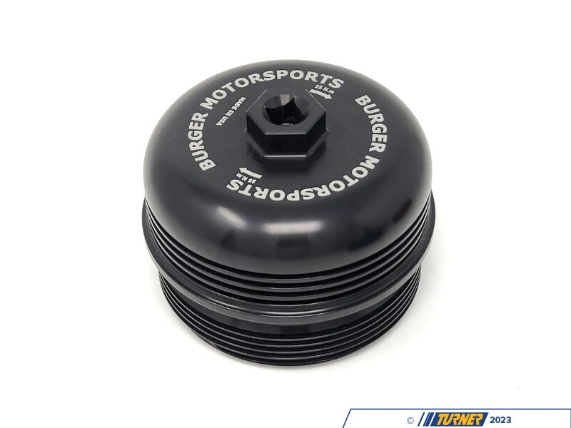 BLKBMSOILFILTERC Black BMS Billet BMW Oil Filter Cap N54/N55/S55