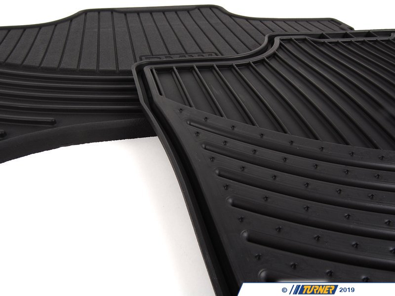 82550151190 Genuine BMW Rear Rubber Floor Mat Set Black E53 X5 Turner Motorsport