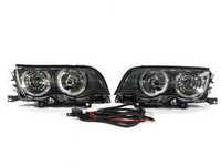 Depo European Blackout Angel Eye Projector Headlight Set - E46 Coupe/Convertible (up to 09/2001)