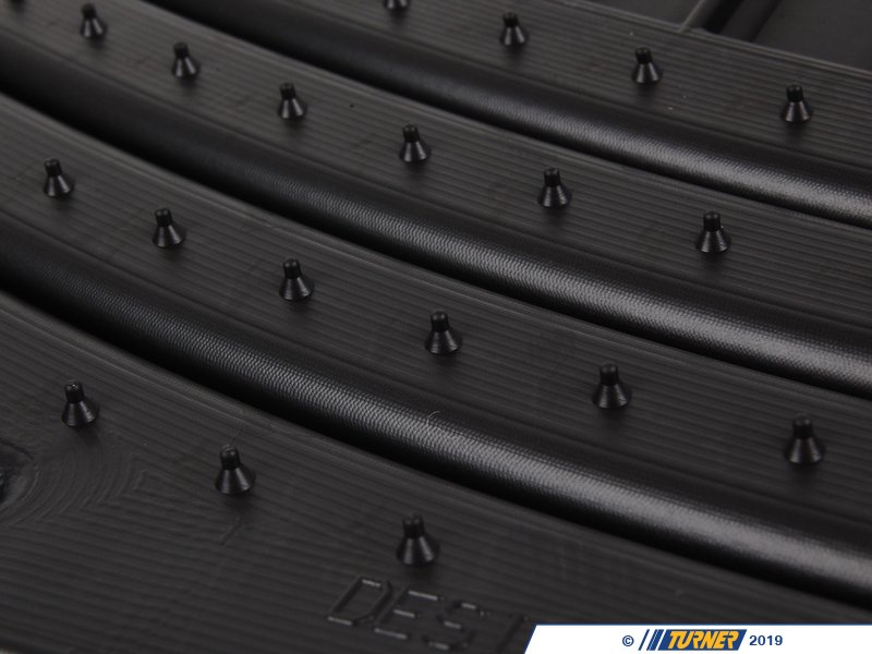 82550151195 Genuine BMW Rear All Weather Rubber Floor Mat Set Black