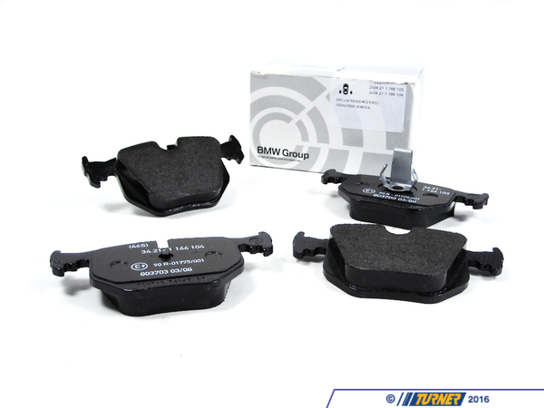 34216761240 - Genuine BMW Brake Pad Set - Rear - E46 330i 330Ci 330xi | Turner Motorsport