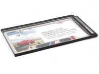 License Plate frame Silver Polished w/ M logo