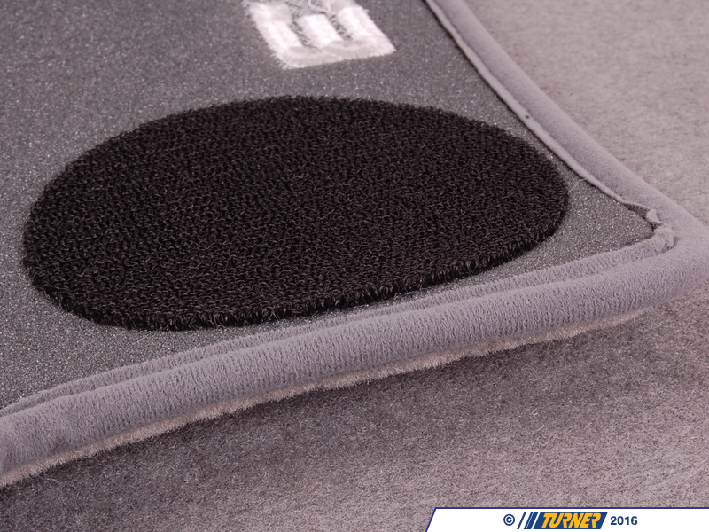 82110136309 Genuine BMW ///M3 Carpeted Floor Mat Set Gray E46 323Ci 325Ci 330Ci M3