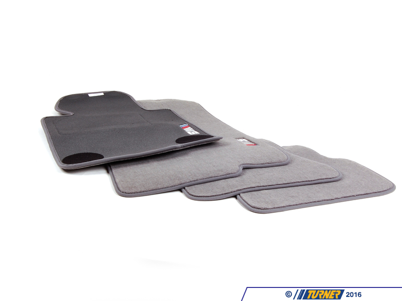 82110136309 Genuine BMW ///M3 Carpeted Floor Mat Set Gray E46 323Ci 325Ci 330Ci M3