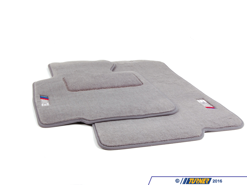 82110136309 Genuine BMW ///M3 Carpeted Floor Mat Set Gray E46 323Ci 325Ci 330Ci M3