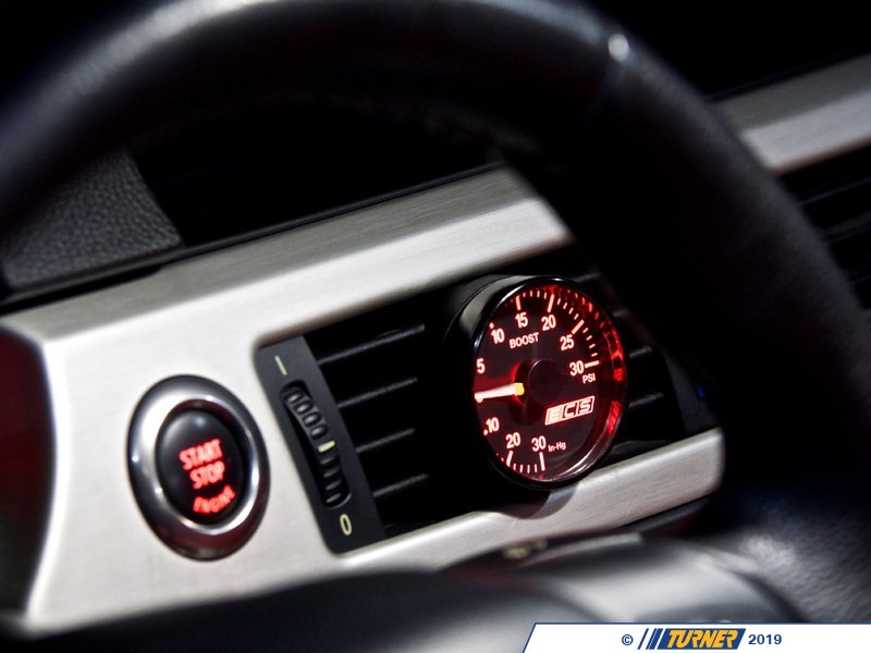 02165ECS E9X 335 Analog Vent Boost Gauge Turner Motorsport